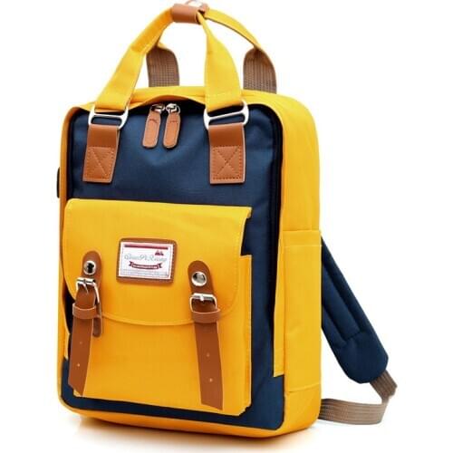 Women Backpack Large Capacity School Backpack solid color Canvas Rucksack For Girls Fashion Casual Laptop Travel Bags