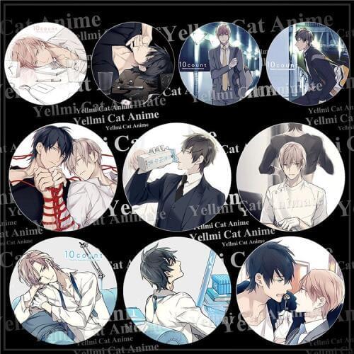 1pc 58mm Ten Count tadaomi shirotani kurose riku Badges Brooch Round Icons