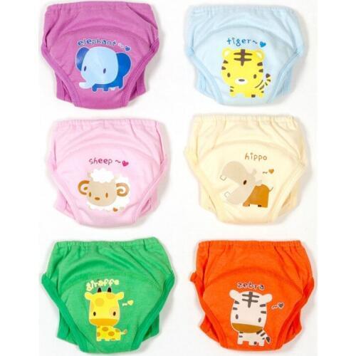 1 Piece Fashion Anti-Side Leakage Nappies Shorts Baby Toilet Training Pants Infant Learning Underwears SY011