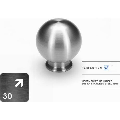 1 Piece)VIBORG 304 Stainless Steel 30mm Kitchen Cabinet Cupboard Door Pulls Knob Handle Drawer Pull Knobs Handle brushed