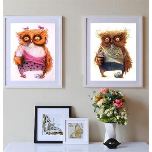 5D DIY New Animals Owl Diamond Embroidery Diamond Painting Cross Stitch Picture Of Rhinestones Full Square Diamond Mosaic Kits