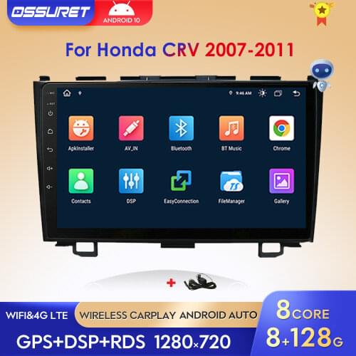 Car Radio Multimedia Player 2 din 9"Android 10 Auto Radio navigation for Honda CRV CR-V 2006-2011 stereo wifi navi gps