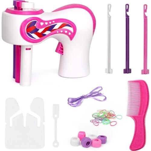 Automatic Twist Knitting Hair Trimmers Weave Roll Twisted DIY Hair Knitting Machine Kid Electric Braid Hair ToolsXmas Girl Gift