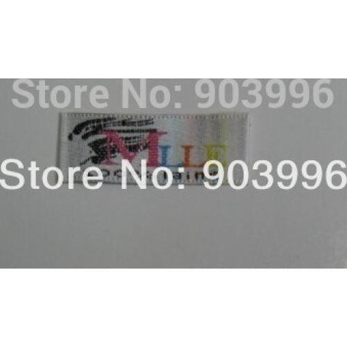 Free shippingCustomized cloth main labels , OEM eco-friendly washable damask woven garment labels for your brand name and logos