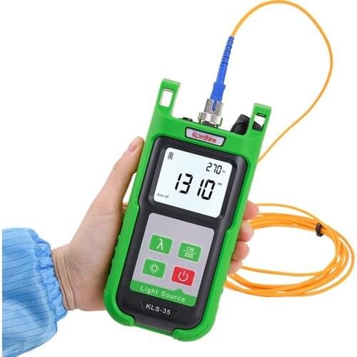 Free shipping KomShine Optic fiber Light Source KLS-35 FTTH fiber cable tester and Singlemode Fiber Optical Light Source KLS-35