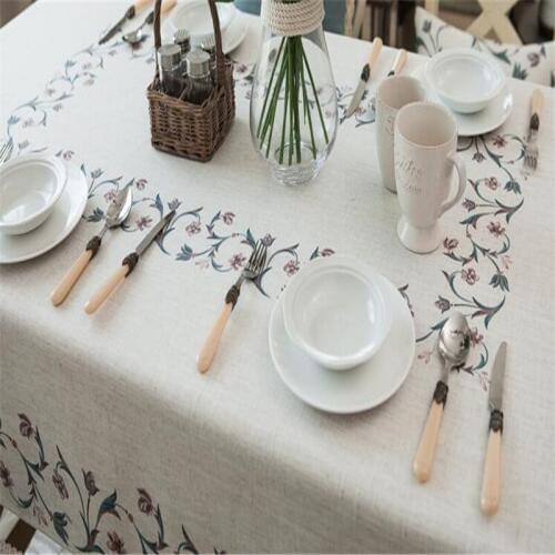Free Shipping Cotton Polyester Around Flower Tablecloth Blanket Cover Coffee Tea Natural Cup Mat Dinning Decorate Antependium