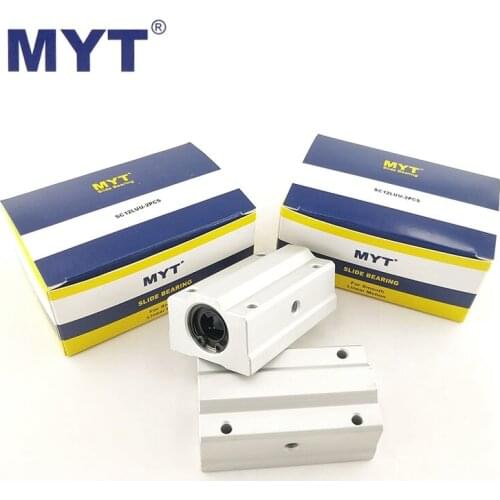 2pcs MYT Linear Bearing Block SC8LUU SC10LUU SC12LUU SC16LUU SCS20LUU 8mm 10mm 12mm 16mm Slide units bush CNC parts 3D Printer