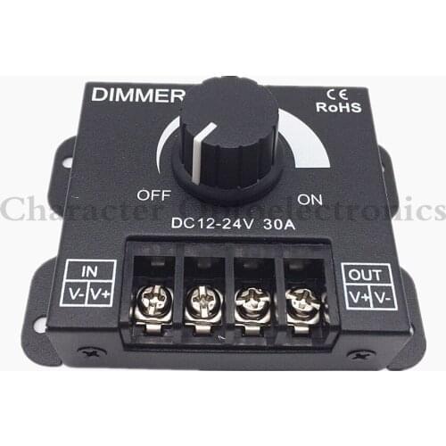 3PCS DC 12V 24V 30A Balck LED Dimmer Switch Brightness Controller for single color 5050 3528 5630 led lamp strip light