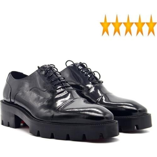 For 2021 NEW Oxford Elegant Solid Black Mens Real Leather Formal Top Quality Office Dress Shoes Men Plus Size 47