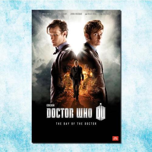 Doctor Who Tardis In Van Gogh Starry Night TV Series Silk Canvas Poster 13x20 32x48 Inches For Room Decor-1