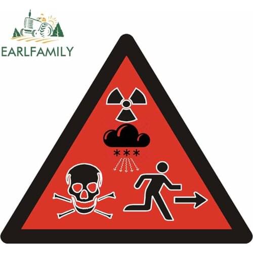 EARLFAMILY 13cm x 10.8cm For Radiation In The Snow Anime Car Stickers Interesting Decal Personality Graphics Campervan Decor