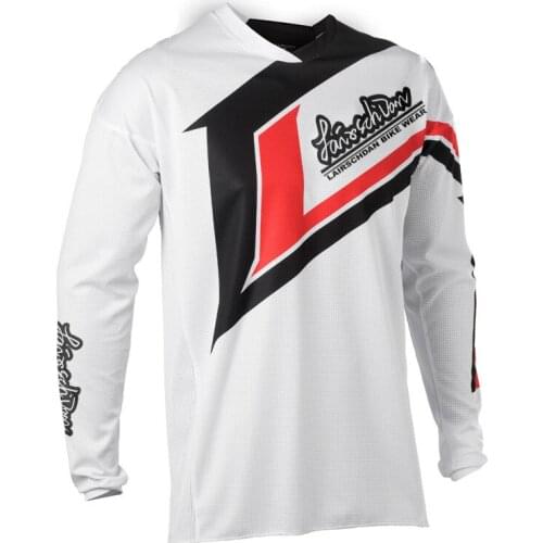 LairschDan Road Racing Downhill Jersey White Long Sleeve Cycling Jersey Men Endur Motocross Sports Shirt Wielren Kleding Heren