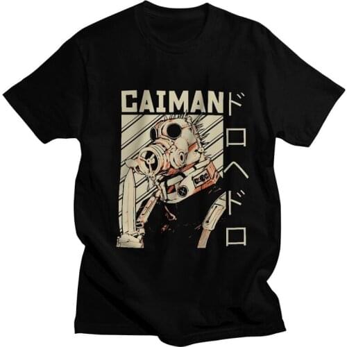 Mens Caiman Dorohedoro T-Shirt Harajuku Anime Manga Kaiman Tshirt Short Sleeve Unique T Shirt Homme Cotton Tee Tops Gift Idea