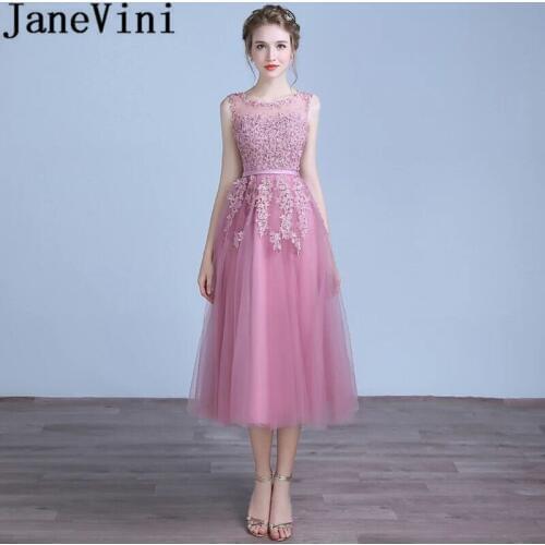 Женские вечерние платья ниже колена JaneVini China At AliExpress