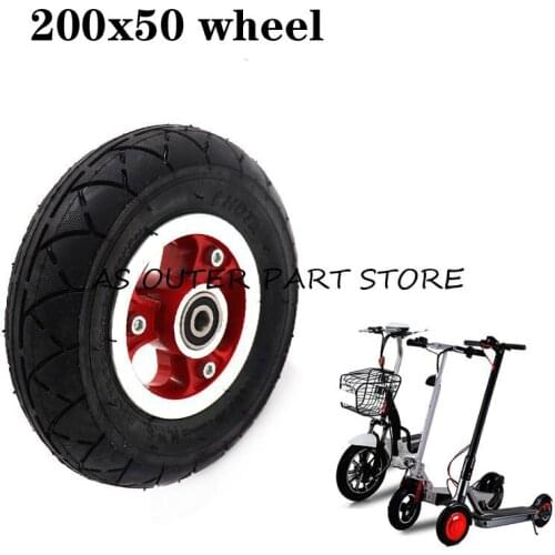 8 Inch 200x50 Inflation Wheel DIY 8 InchTyre Wheel with Alloy Hub for KUGOO S1 S3 Electric Adult Scooter 200*50