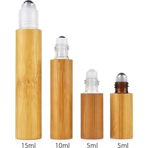10ml Mini Small Empty Spray Bamboo Perfume Bottle For Make Up And Skin Care 15ml Refillable Bottle Cosmetic Container Travel use