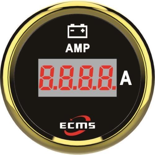 Marine Digital Amperemeter With Current Pick-Up Unit 150A 52mm Gold Black 800-00168