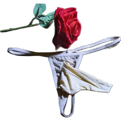Man Mesh Thong G-String Sexy Gloss JJ Set Underpants Elephant Trunk Sex Appeal Transparent Ultra-thin Breathable Thong Thongs