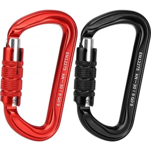 Outdoors Climbing Carabiner D Type Carabiner Safety Buckle Hook Main Lock Rock Climbing Mountaineering Accessory