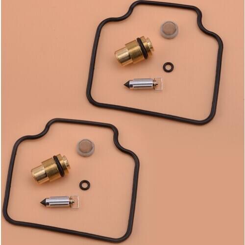 2 Set Motorcycle Carburetor Repair Kit Float Gasket Valve Needle Seat Replacement fit for GSX-R1100 GU74CD 1988 1987 1986
