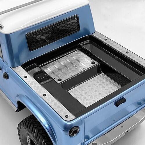 Metal Rear Bucket Skid Plate Anti-slip Board Set for VP VS4-10 PRO RC Car Upgrade Parts