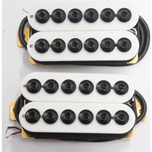 White Bridge Neck Guitar Humbucker Pickup Set Invader Style