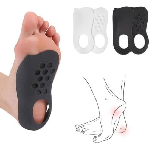 Unisex Flatfoot Orthotics TPR Large Size Insole For Flat Foot O-shaped Legs Arch Support Plantar Fasciitis Shoes Orthotic Pad