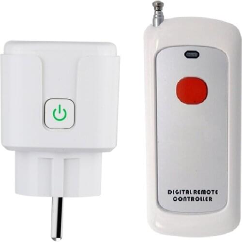 RF Remote Control Socket 110V AC 220V European standard plugs with Transmitter EU Standard 433mhz Universal power on/off 200m