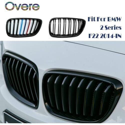 Overe Car Front Bumper Racing Grills Grilles For BMW 2 Series F22 F23 F87 M2 220i 228i M235i M240i M Performance Accessories
