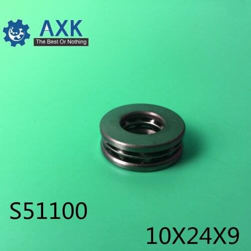 S51100 Bearing 10*24*9 mm ( 2PCS ) ABEC-1 Stainless Steel Thrust S 51100 Ball Bearings