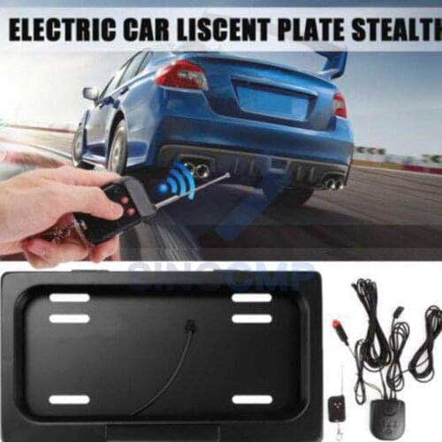 Hide-Away License Plate Shutter Cover Up Electric USA License Plate Frame RC Hide And Protect Plates With Push Of A Button