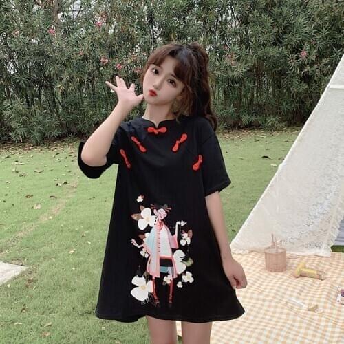 Modern Chinese Dress Qipao Cheongsam Qi Pao Dresses Summer 2020 Robe Vintage Femme Gothic Clothes Woman Oriental Dress 11915