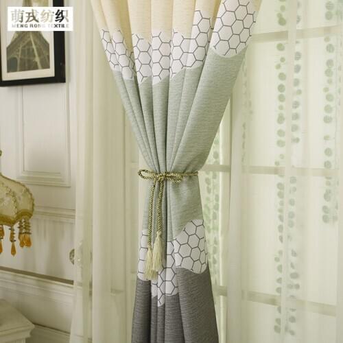 Cleon Modern and Simple Wide Strip Curtains for Living Room Bedroom Balcony Half Shade Curtains Custom Treatment Home Decoration