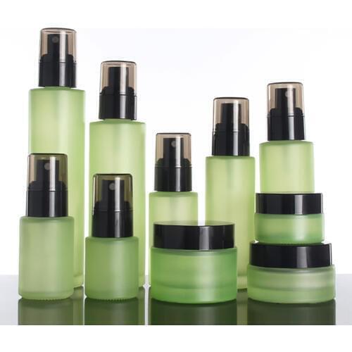 Glass hair mask container 30g, frosted refill packaging cosmetics eye cream jar wholesale travel container