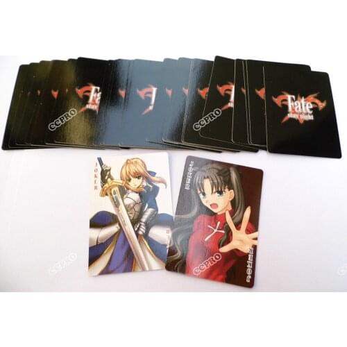 Fate/Zero&Fate/stay Night Poker Cards/playing Cards Printed W-Saber Lily/Tohsaka/Matou/Pendragon