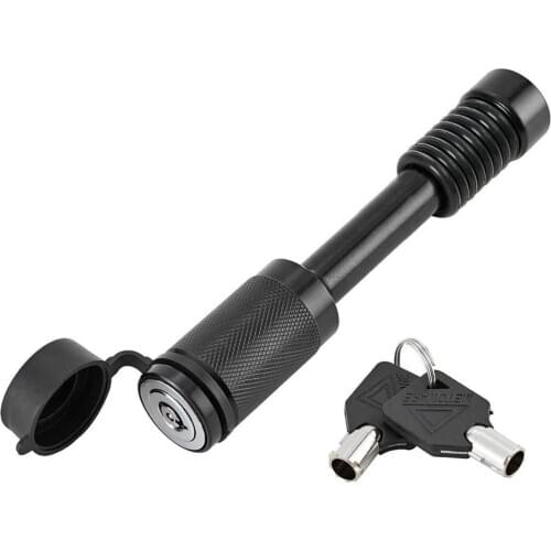 5/8 inch Extra Long Heavy Duty Trailer Hitch Locking Pin Set Receiver Hitch Lock with Anti-Rattle, Keys, Rubber Cap for Class II