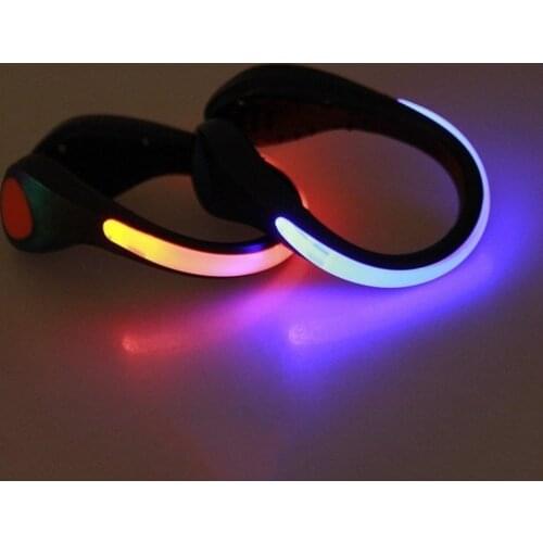 LED Luminous Night Running Shoe Safety Clips Cycling Sport Warning Light Safety LED Luminous Shoe Clip Outdoor Bicycle