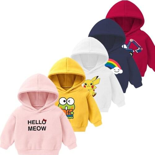 Baby Girls Hoodies Cartoon ANIMAL Sweatshirts Autumn Pullover Kids Clothes Children Clothing Long Sleeve Sweater Shirts