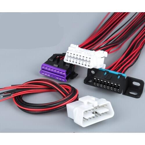 Universal full line OBD plug 16pin for car diagnostic OBDII tester Interface OBD 2 Assembly Socket Plug Adapter