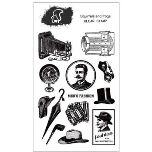 Vintage gentleman transparent silicone clear stamp for scrapbooking DIY craft decoration soft stamp kids stationery
