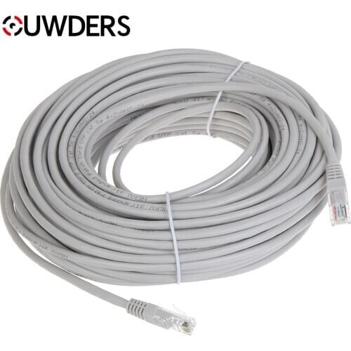 High quality 50m/ 30m/20m/15m/10m/5m RJ45 + DC 12V Power Lan Cable Cord Network Cables for dahua IP Camera for router