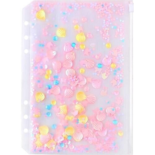 High quality A6 / A5 plastic waterproof mesh zipper bag double-layer paper document bill zipper bag pencil bag