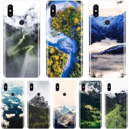 Back Cover For Xiaomi Mi Note 1 2 3 Silicone Soft Mountain Travel Cloud Green Case For Xiaomi Mi Max Mix 1 2 2S Phone Case