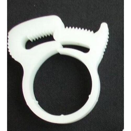10 x Nylon Platic White Fuel Hose Cable Wire Clamps Clip For 17.6-18.3mm OD