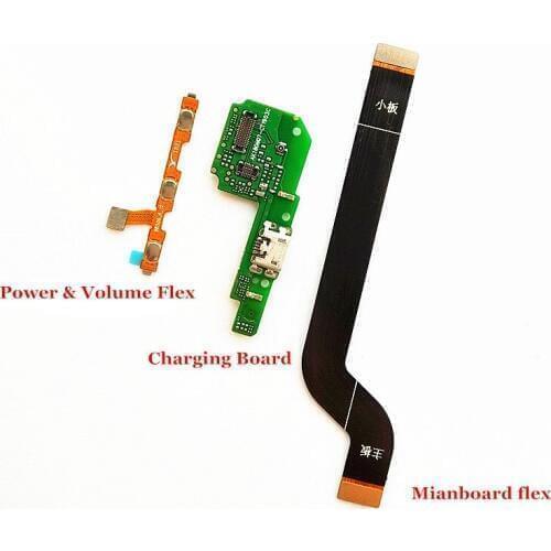 10x Power Volume Flex & USB Charging Dock Board Flex Cable & Motherboard Main Board Connection Flex Cable For Xiaomi Redmi 6 6A