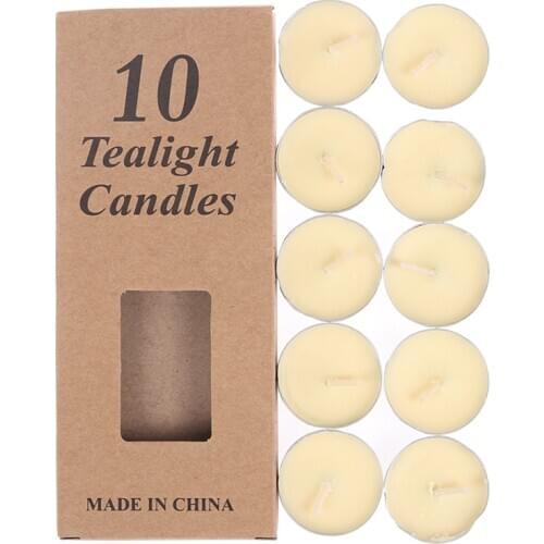 10 Pcs/Set Romantic Aromatherapy Tea Wax Candle Birthday Wedding Party Candle Candlelight Color Candle