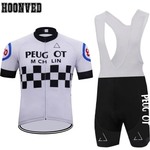 1981 year The 2019 New Team Go Pro Man PEUGEOTking Retro cycling Jersey Short sleeves suit Triathlon Mtb Bib Shorts 9D Gel Pad