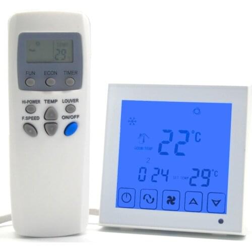 2p Touch screen Timing program temperature controller thermostat with Infrared remote