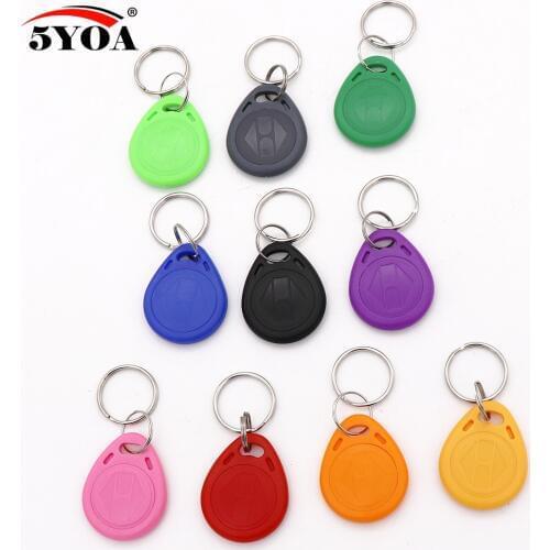50Pcs EM4100 TK4100 125khz Key Fob Token Ring Proximity Chip ID Keyfob RFID Tag Tags llaveros llavero Porta Chave Card Sticker