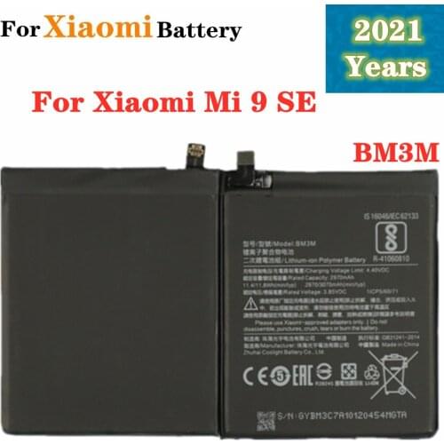 2021 Years BM3M Battery For Xiaomi Mi 9 SE Mi9 M9 Se Phone Battery 3070mAh Rechargeable Battery